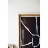 Abstract Framed Wall Art Set – 27"H Black & White, Wood & Glass Modern Printed Artwork (Set of 2) By Kalalou - 3 of 4