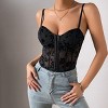 Sexy Sheer Mesh Bustier Top with Underwire & Boning - Clubwear Bralette for Women Night Out Outfit - 3 of 4