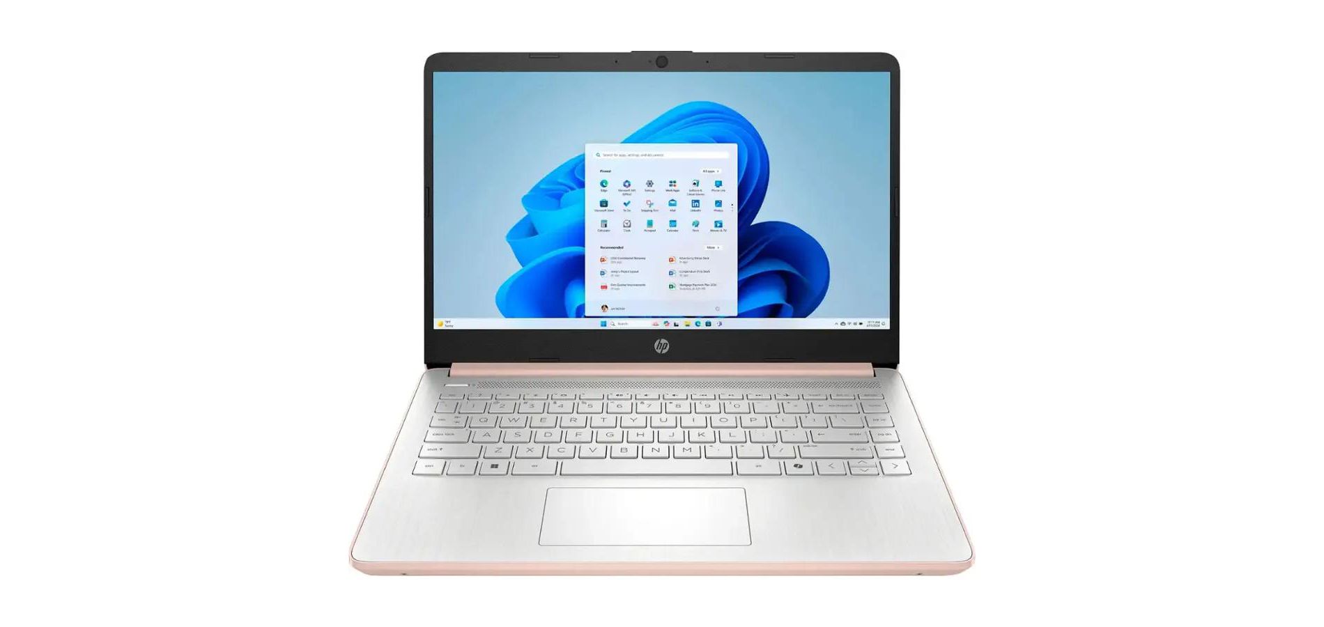 HP 14” HD Laptop, Intel Processor N150, 4GB RAM, 128GB UFS, Windows 11 Home in S Mode, Pale Rose Gold