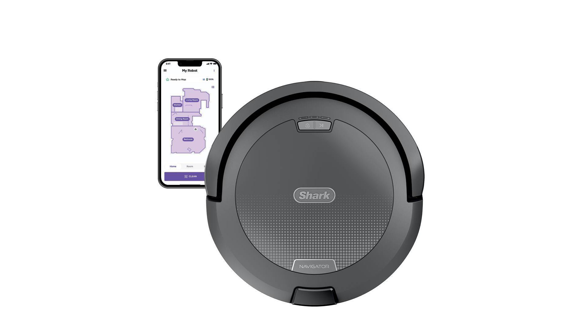 Shark Navigator Robot Vacuum with SmartPath Navigation and Self-Cleaning Brushroll RV2110