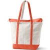 Lands' End Zip Top Long Handle Canvas Tote Bag - 3 of 4