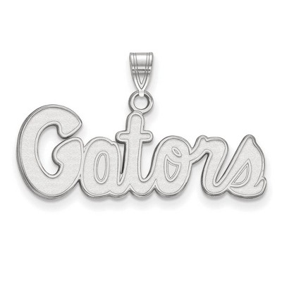 Black Bow Jewelry 14k White Gold Florida Gators NCAA Small Pendant