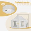 Gulches 20'x15' Heavy Duty Party Tent with 1 Door and 7 Windows, Waterproof & UV Protection for Events, Picnics, and Weddings, White - 3 of 4