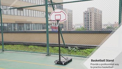Adjustable Black Acrylic Portable Basketball Hoop with Wheels