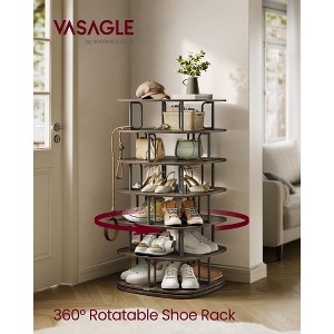 VASAGLE 7-Tier Shoe Rack, Rotating Shoe Rack Tower, Shoe Closet Organizer, Shoe Shelf, 28-35 Pairs, 23.6 x 23.6 x 47.2 Inches - 1 of 4