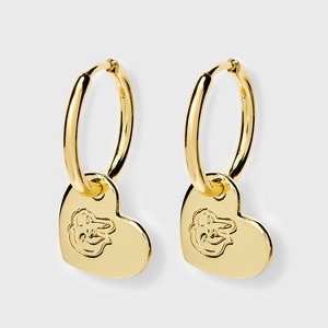 Bijoux Sport by Luv Aj MLB Gold Logo Heart Hoop Earrings - 1 of 3