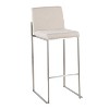 LumiSource Set of 3 Fuji High Back Barstools Stainless Fabric - 2 of 4
