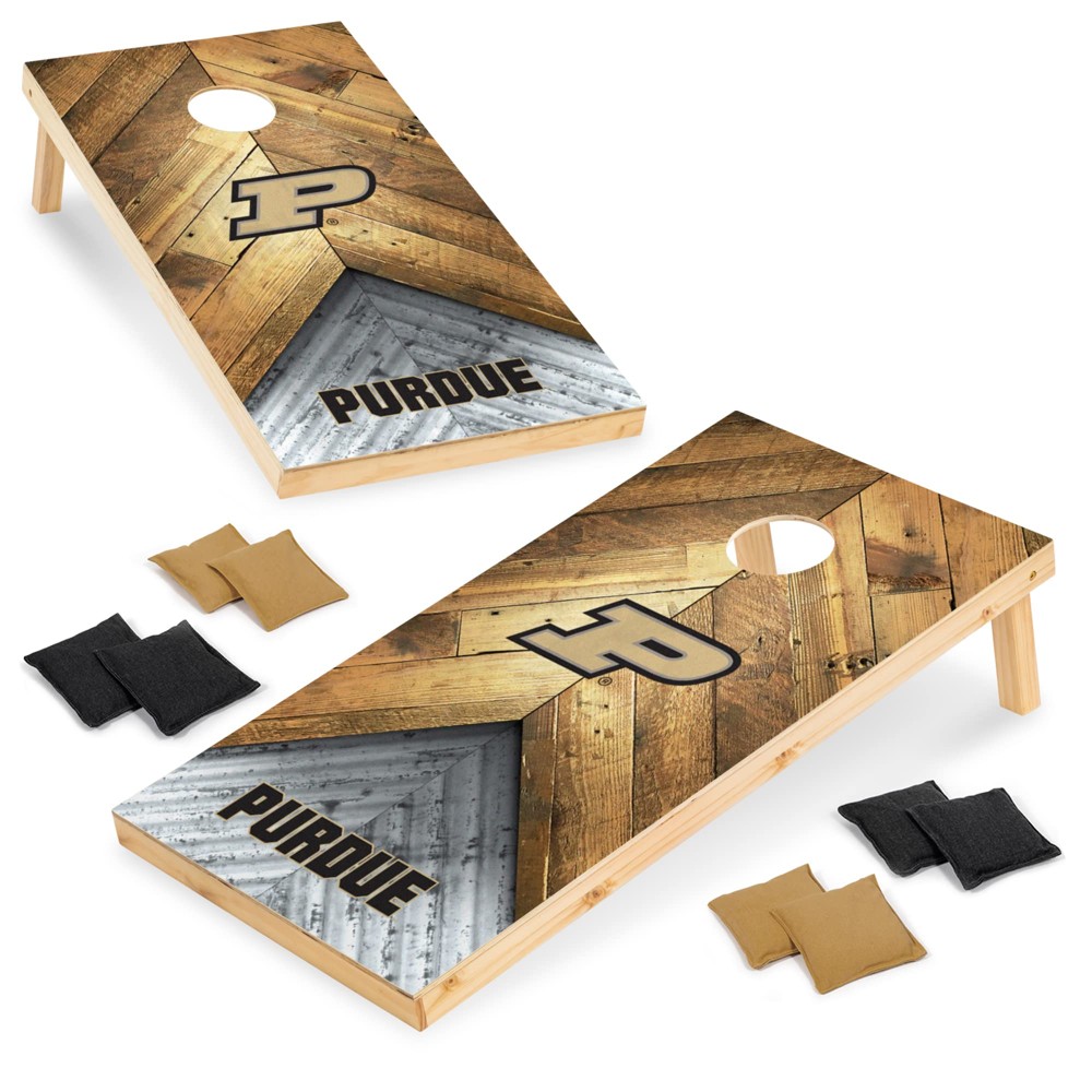 NCAA Purdue Boilermakers 2'x4' Wood Cornhole Set