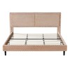 King Size Upholstered Platform Bed with Headboard for Bedroom or Apartment - 3 of 4