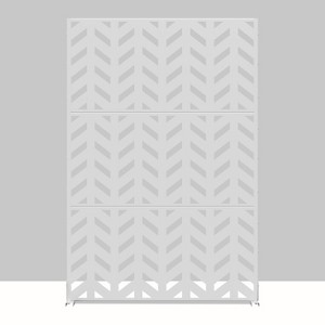 SpassWay 72"H 47"W Outdoor Metal Garden Trellis Privacy Screen Lattice Panel Indoor Room Divider - 1 of 4