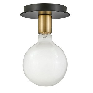 Lark Bobbie 1 - Light Flush Mount in  Lacquered Brass/Black - 1 of 4