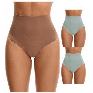 INSPIRE CHIC 3 Packs Women's Shapewear Tummy Control High Waist Shaping Panties Body Shaper Underwear - 1 of 4