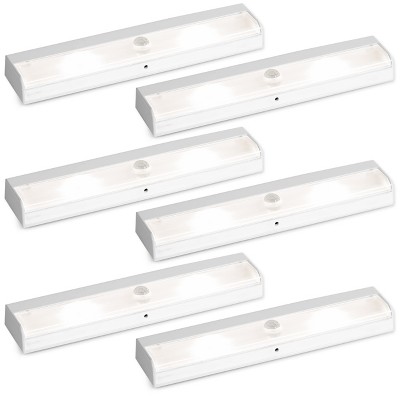 Brilliant Evolution Wireless LED Stair Lights 6 Pack LED Motion Sensor Light Closet Light BatteryOperated Lights Stick