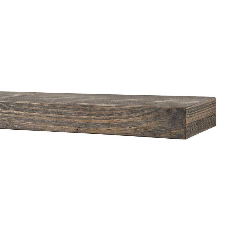 Modern Ember Vara Wood Mantel Shelf - Features Knots and Natural Distresssing, 1 of 10