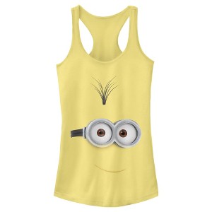 Juniors Womens Despicable Me Minions Kevin Big Face Racerback Tank Top - 1 of 3