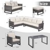 POCASSY 9 Piece Patio Furniture Set, Sectional Outdoor Conversation Set with L-Shape Sectional Sofa, Patio Couch, and Wicker Patio Chairs - 4 of 4