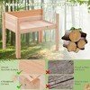 Costway Raised Wooden Garden Bed 24"/31" Elevated Planter Box Plant Terrarium with Drain Holes - 4 of 4