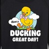 Women's - Instant Message - Ducking Great Day Lightweight French Terry Wide Neck Long Sleeve Graphic Shirt - 2 of 4