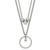 Chisel Stainless Steel Polished 2 Strand Circle and Beads 16.5" with a 1.75" Extension Necklace - 2 of 2