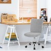 Costway Armless Faux Fur Leisure Office Chair Adjustable Swivel Task Chair - 4 of 4
