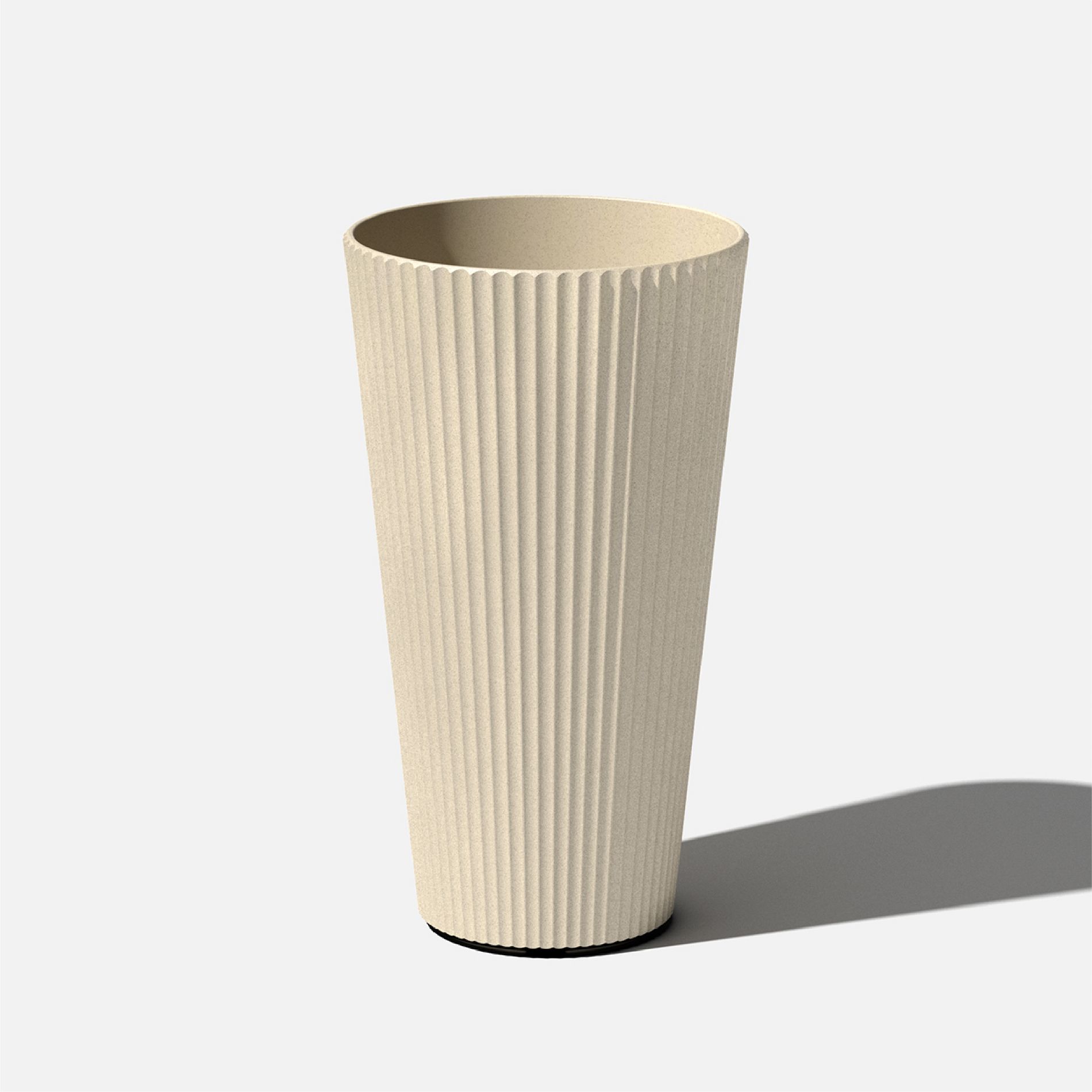 Veradek Demi Series 26" Tall Plastic-Stone Planter - Sand