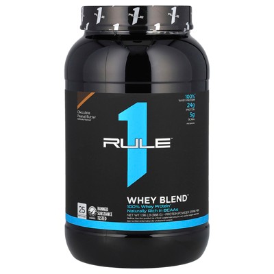 Rule One Proteins Whey Blend, Protein Powder Drink Mix, Chocolate Peanut Butter, 1.96 lb (888 g)