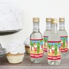 Big Dot of Happiness Tropical Christmas - Mini Wine and Champagne Bottle Label Stickers - Beach Santa Holiday Party Favor Gift - Set of 16 - 3 of 4