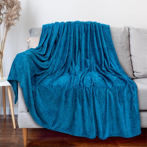 Fleece Plush Throw Blanket Navy Blue(50 by 60 Inches),Super Soft Fuzzy Cozy  Flannel Blanket for Couch Sofa.Microfiber Blanket Lightweight