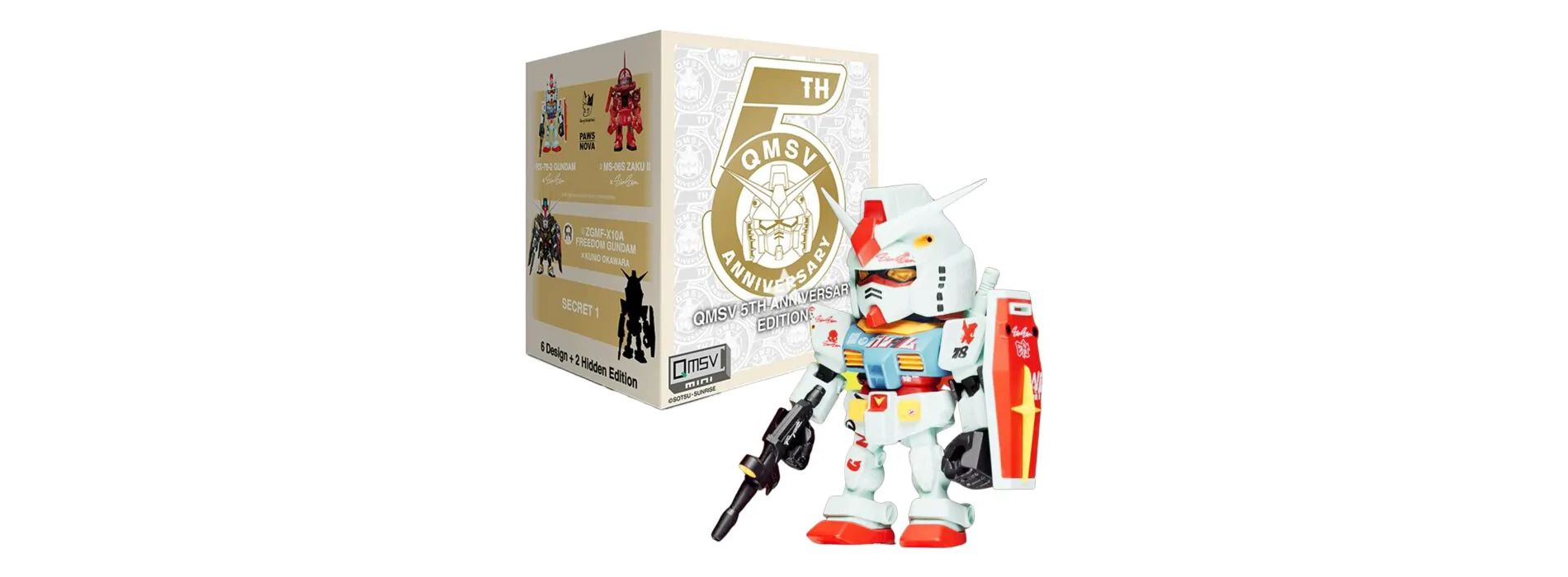 Bandai BNESH QMSV Mini 5th Anniversary Edition Gundam Figure 1 Random Blind Box