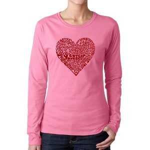 LA Pop Art Love Yourself - Women's Word Art Long Sleeve T-Shirt - 1 of 4