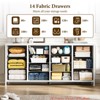 63" Dresser w/14 Fabric Drawers, Wide Dresser TV Stand w/ Built-in USB Ports, Multi-Functional Storage Unit - 3 of 4