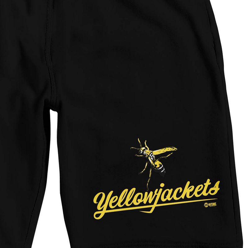 Yellowjackets Title Logo with Bee Men's Black Graphic Sleep Shorts, 2 of 4