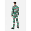 Suitmeister Men's Christmas Suit - Festive Ugly X- Mas Holiday Nordic Print - Red & Green  - Size Medium - 2 of 4