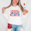 Simply Sage Market Women's Graphic Sweatshirt American Mama Smiley Face - 2 of 3