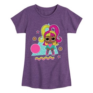 Girls' - LOL Surprise! - Glow Grrrl Retro Styled Fitted Short Sleeve Graphic T-Shirt - 1 of 4