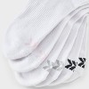 Women's Cushioned Striped Varsity 4pk Short Crew Socks - All In Motion™ White/Gray/Pink 4-10: Arch Support, Zone Cushioning - 3 of 3
