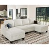 Belffin U-Shaped Chenille Modular Sofa - 6-Seater with Hidden Storage & Tool-Free Assembly - 3 of 4