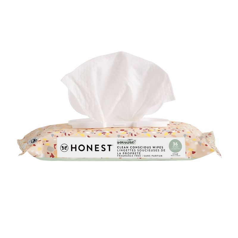 The Honest Company Plant-Based Baby Wipes made with over 99% Water - Terrazzo - 36ct, 4 of 7