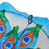 Sunnydaze Exquisite Feathers Deck-Mounted/Staked Glass Bird Bath - 11” Diameter - Turquoise - 4 of 4
