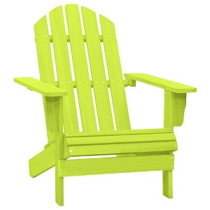 vidaXL Patio Adirondack Chair, Solid Fir Wood, Green - 1 of 4