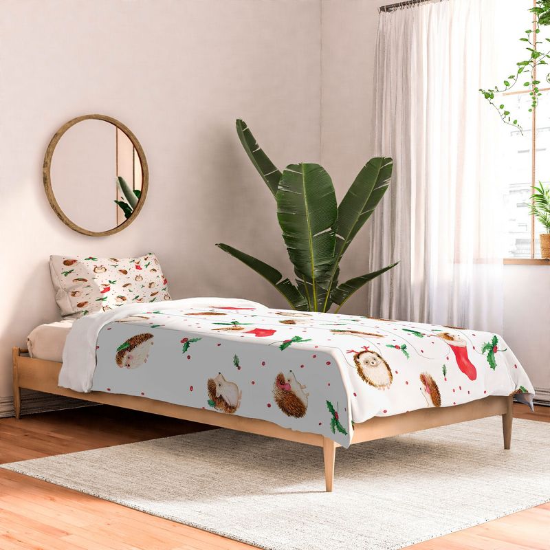 Ninola Design Hedgeog Yuletide Comforter + Pillow Sham(s) - Deny Designs, 2 of 4