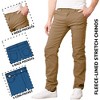 JumpStart Men’s Slim Fit  Heavyweight Fleece-Lined Stretch Chino Uniform Work Pants -2 Pack - 2 of 4