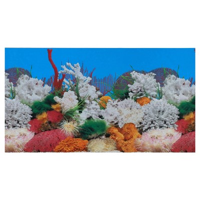 Unique Bargains Aquarium Background Poster Double-sided Fish Tank Background Decorative Pictures PVC 1 Pc