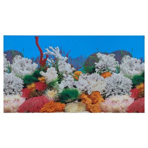 Unique Bargains Aquarium Background Poster Double-sided Fish Tank Background Decorative Pictures PVC 1 Pc - 1 of 4