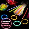 Joyfy 36 Packs Neon Valentines Day Gift Cards with Glow Stick Bracelets, Glow in the dark Necklaces for Valentine's Party Favor - 2 of 4