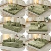 Foldable sofa bed with no bones to break, high-density foam with chenille fabric, suitable for living rooms, bedrooms, and recreation rooms. - 3 of 4