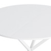 NicBex Modern Round Dining Table with Two Piece Removable Top and Cross Leg,Off-White/Black/White - 4 of 4