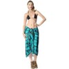 LA LEELA Women's Bikini Skirt Sarong Swimsuit Cover up Summer Wraps Bathing suit Swimwear Beach Wrap Skirts for Women One Size Green, Tie Dye Design - 3 of 4