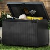230 Gallon Rattan Deck Box With Wheels,All-Weather Outdoor Large Patio Storage Box,Outdoor Furniture -Maison Boucle - 3 of 4