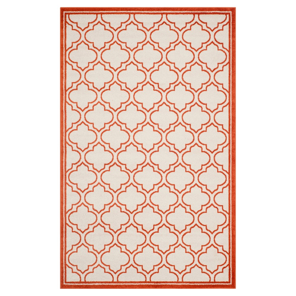 5'x8' Coco Loomed Rug Ivory/Orange - Safavieh